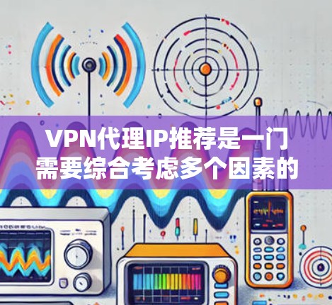 VPN代理IP推荐是一门需要综合考虑多个因素的复杂技能，包括技术、安全性和用户需求。以下是一些步骤和建议，帮助你选择和使用VPN代理