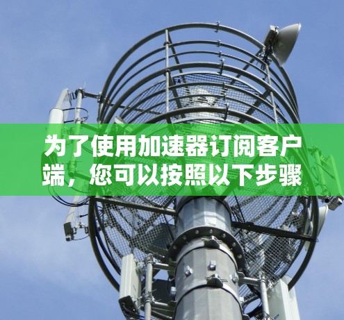 为了使用加速器订阅客户端，您可以按照以下步骤进行